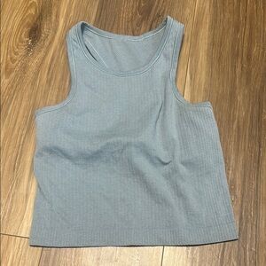 lululemon Ebb to Street Cropped racerback tank light blue size 6